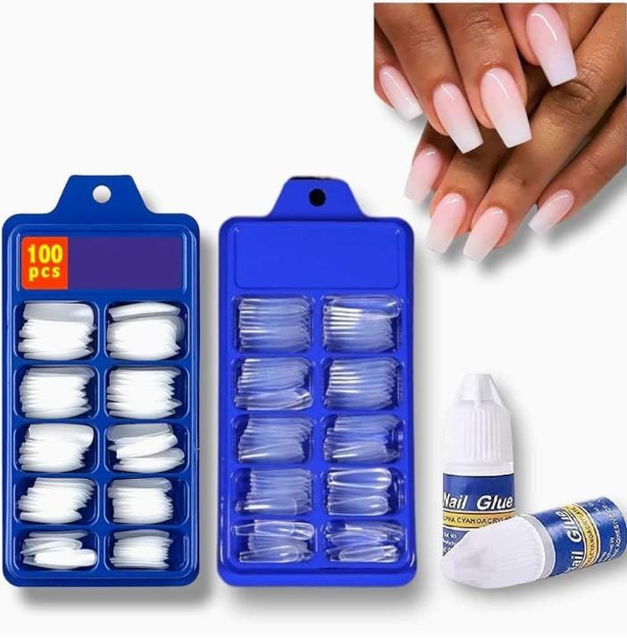 2 Packet Transparent Nails