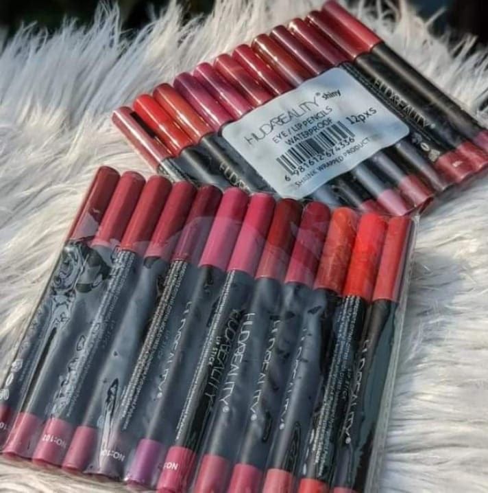 Huda Beauty eye and lip pencil packet of 12 pcs